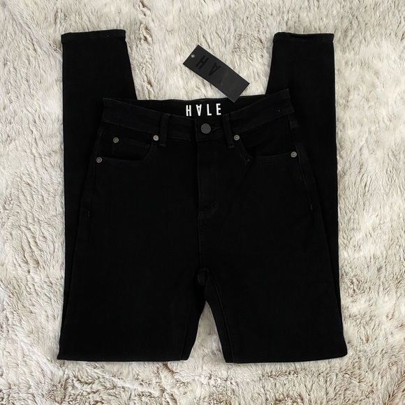 Women High Rise Black Skinny Jeans | HALE Women Skinny Jeans | Skinny Jeans 25 - Picture 2 of 11